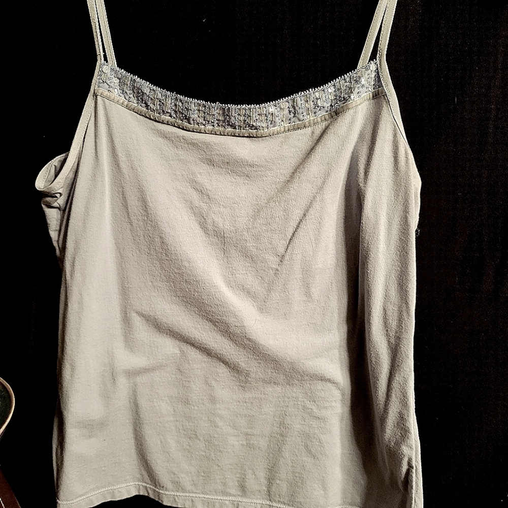 ANN TAYLOR Powder Blue Tank Top with Beading